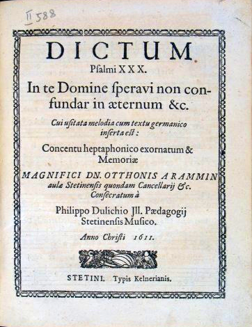 Philipp Dulichius, Dictum psalmi