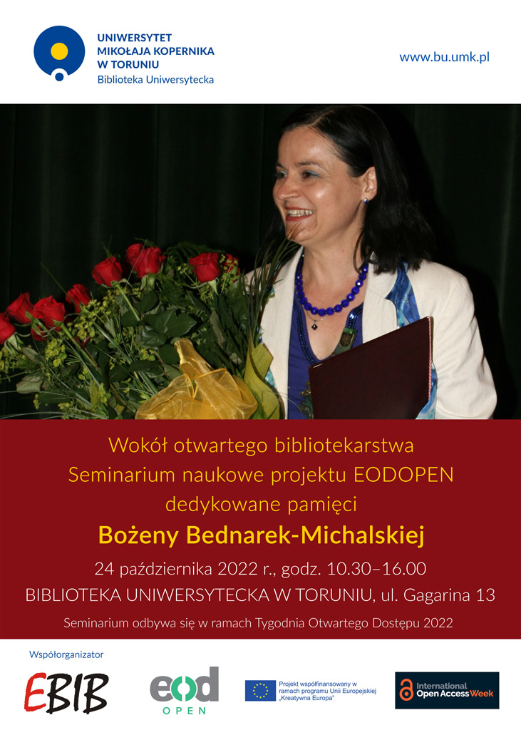 Seminarium naukowe projektu EODOPEN dedykowane pamięci Bożeny Bednarek-Michalskiej