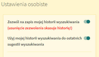 Primo - Pomoc - historia wyszukiwania