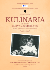 KULINARIA ze zbioru Janiny Mazurkiewicz komilitona bibliofilów toruńskich