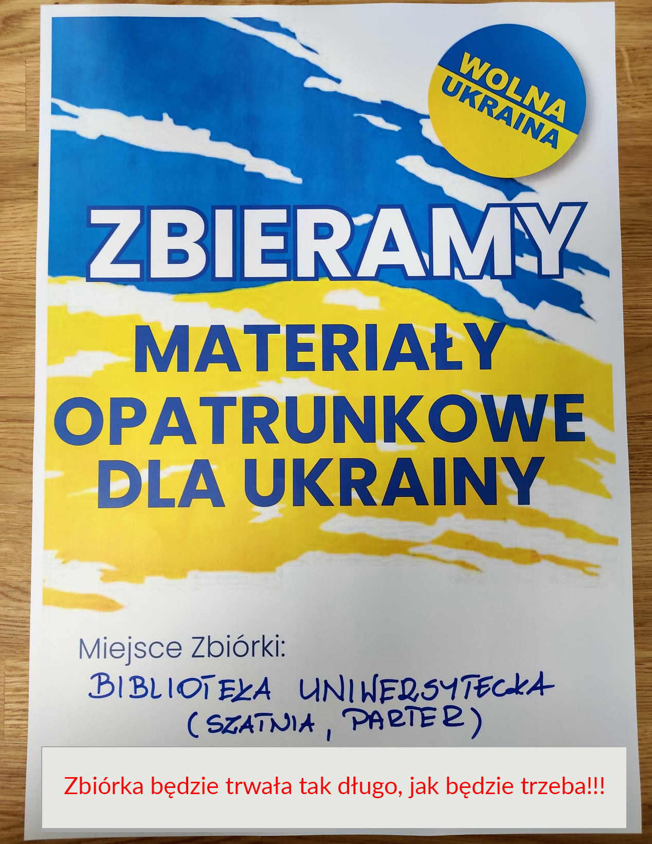 Ukraina - zbiórka materiałów opatrunkowych