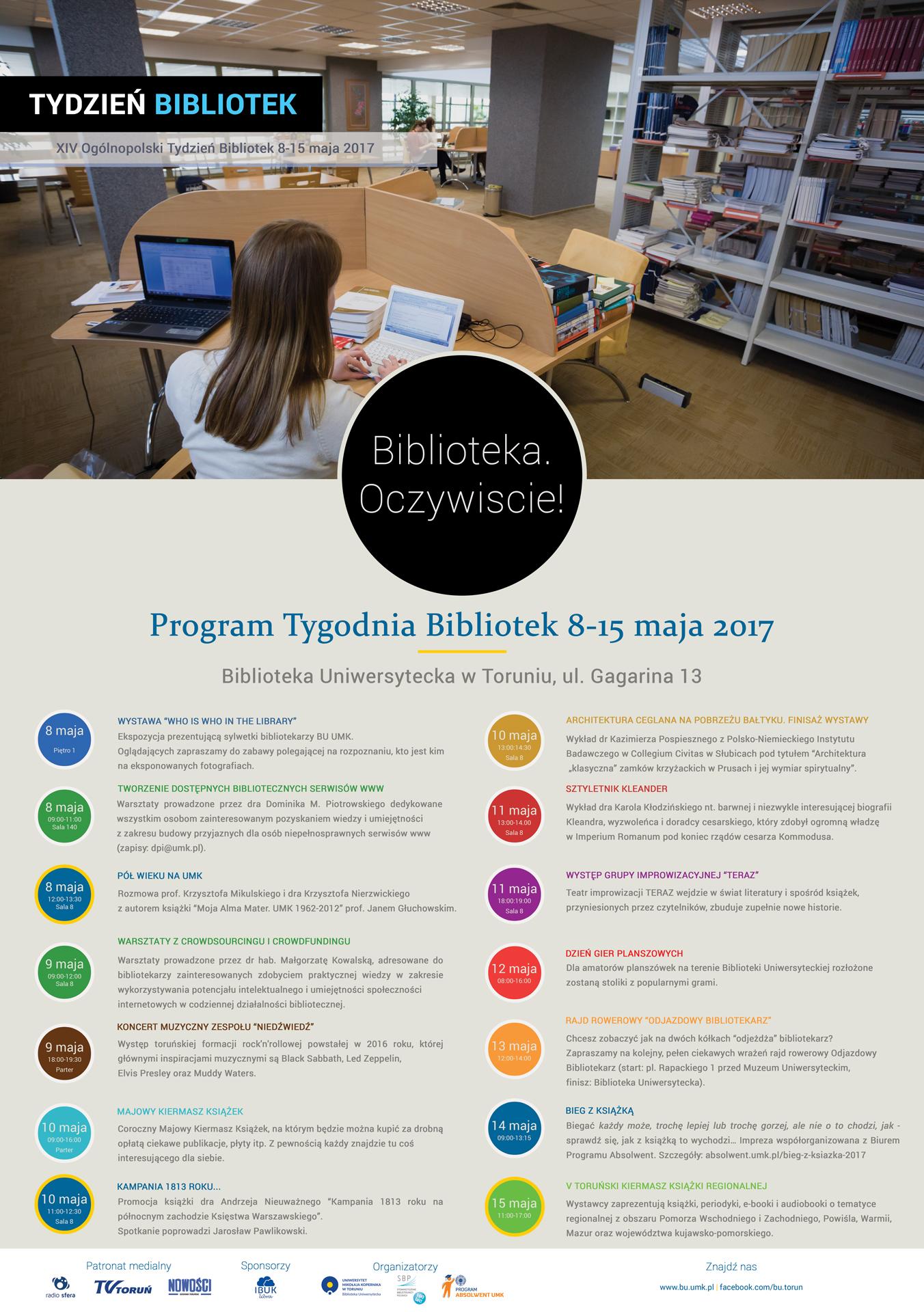 Tydzień Bibliotek 2017 - plakat ogólny