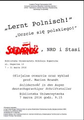 LERNT POLNISCH! - Solidarność, NRD i Stasi